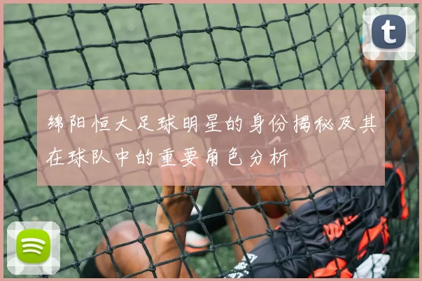 绵阳恒大足球明星的身份揭秘及其在球队中的重要角色分析