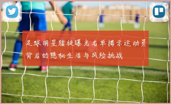 足球明星赌徒曝光名单揭示运动员背后的隐秘生活与风险挑战